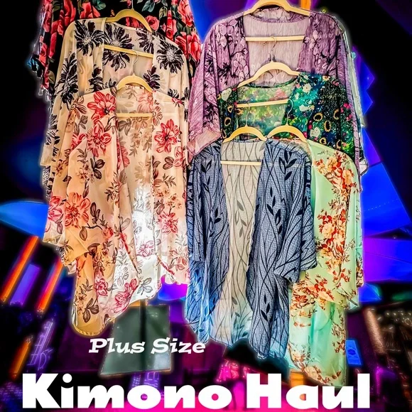 Rose KIMONO Plus Size 3X New out of Package - Picture 3 of 8